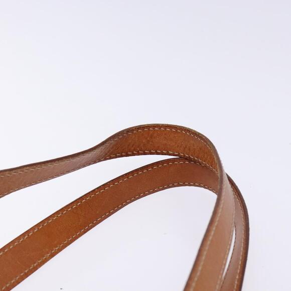 CELINE Macadam Canvas Hand Bag Pvc Leather Brown Gold - Picture 8 of 12